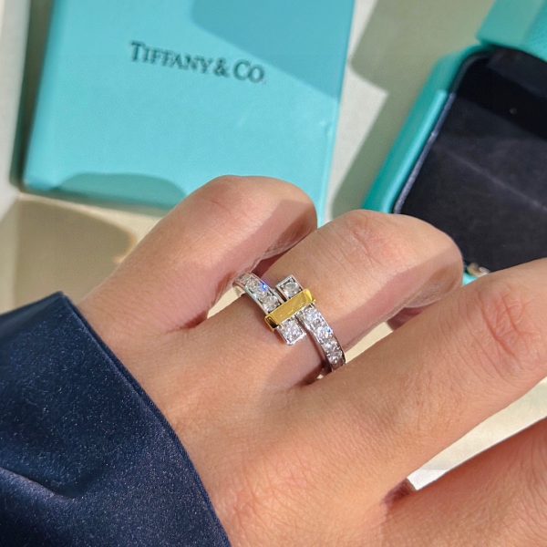 Tiffany rings crossover bicolor 6/7/8/9(Replica) - Image 2