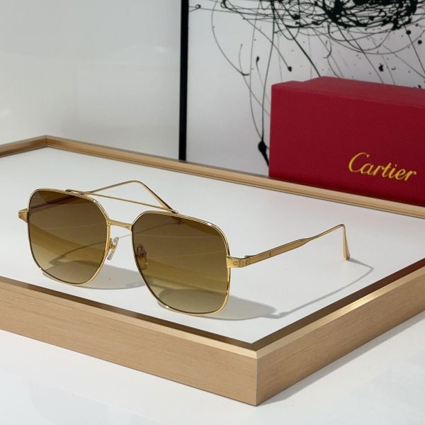 Cartier  Slim Metal Frame sunglasses Top quality （Replica） - Image 3