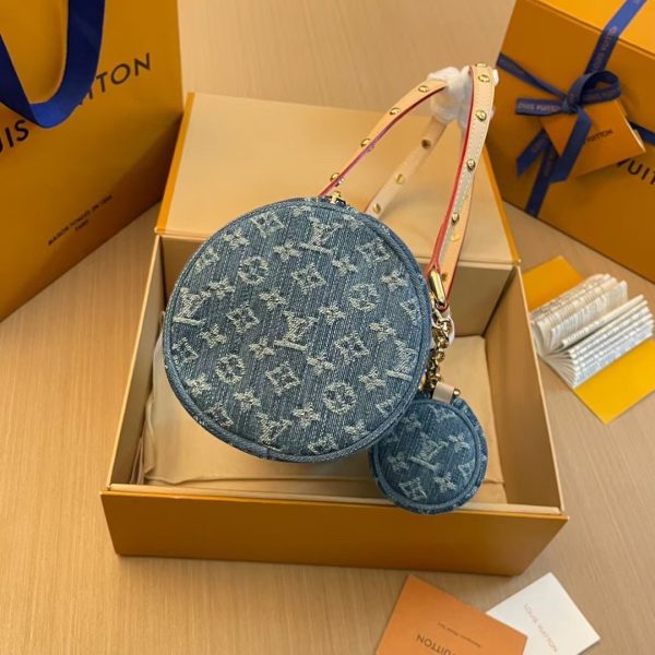 Louis Vuitton LV PAPILLON Denim Handbag(Replica) - Image 4