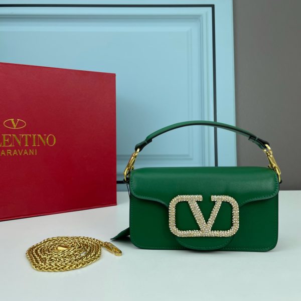 VALENTINO GARAVANI LOCÒ MICRO BAG WITH CHAIN AND JEWEL LOGO  (Replica) - Image 5