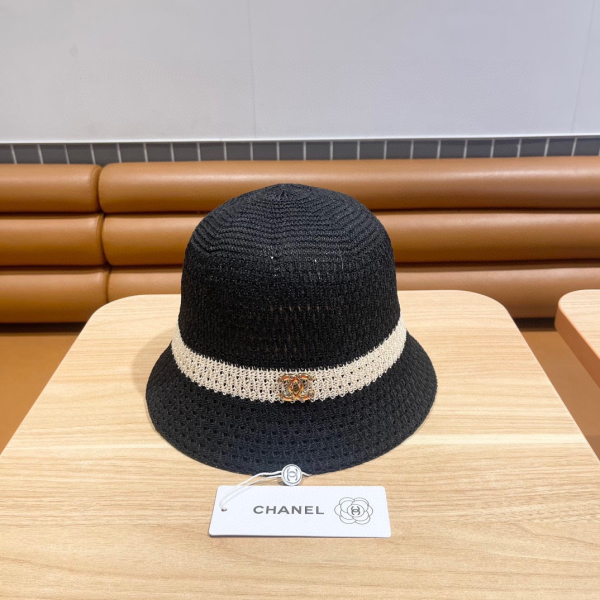 Chanel Knitted Hollow Breathable Fisherman's Hat  Sunhat （Replica）