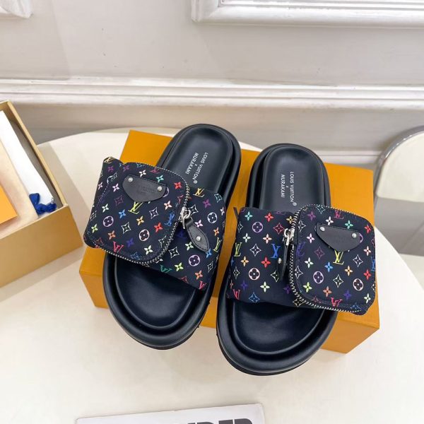 Louis Vuitton x Murakami LV Pool pillow comfort sandals  (Replica) - Image 2