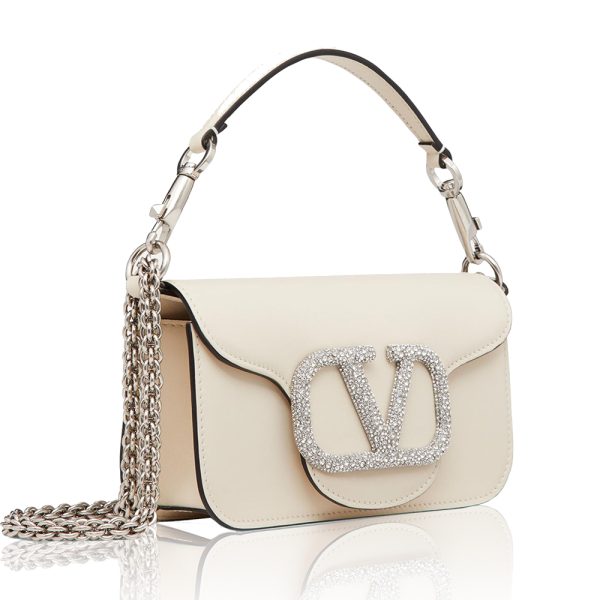 VALENTINO GARAVANI LOCÒ MICRO BAG WITH CHAIN AND JEWEL LOGO  (Replica)