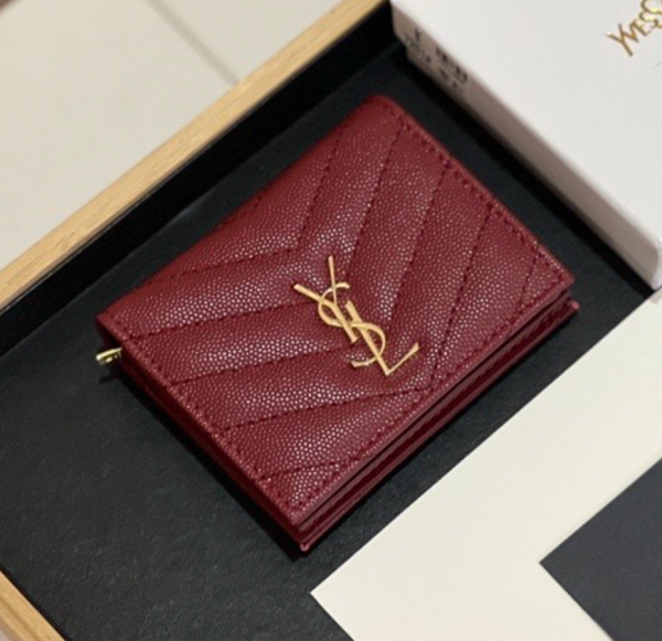 Saint Laurent YSL  Monogram Caviar Leather Wallet  (Replica) - Image 2