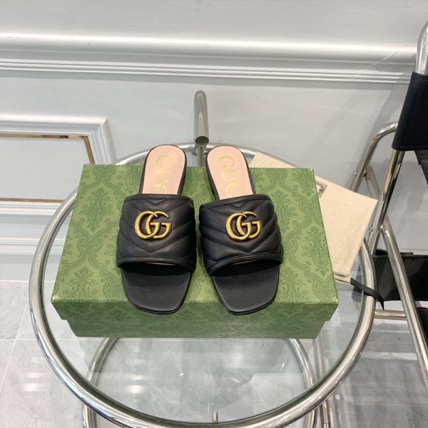 Gucci Double G leather sandals (Replica) - Image 2