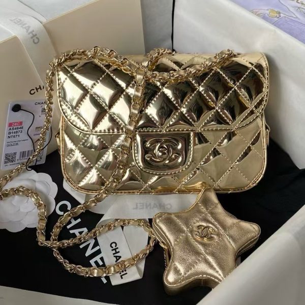 Chanel Mirrored Star Leather Shoulder Crossbody Bag（Replica）