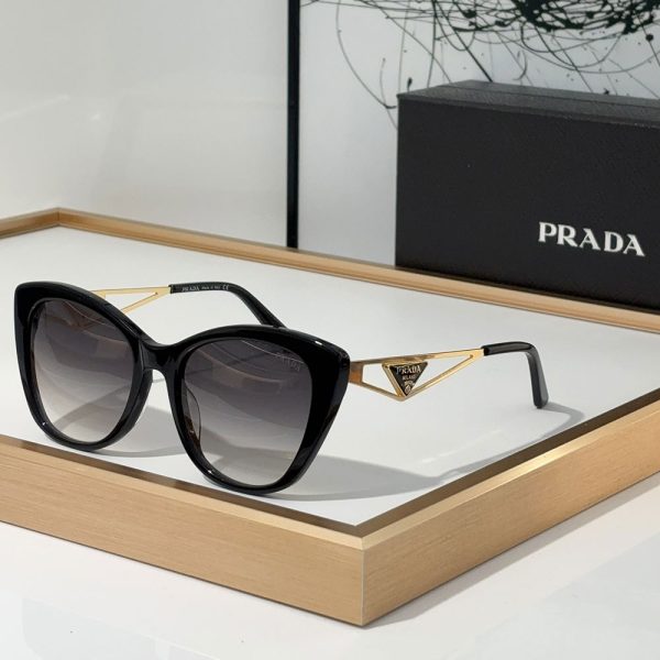 Prada Mirror leg Hollowed Out Stereoscopic Logo  sunglasses Top quality （Replica） - Image 6