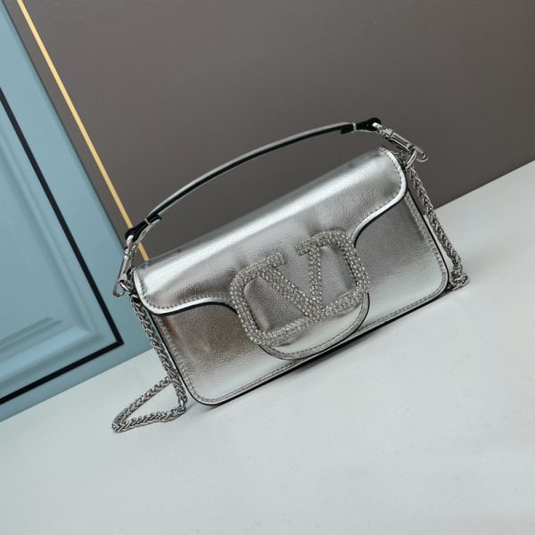 VALENTINO GARAVANI LOCÒ MICRO BAG WITH CHAIN AND JEWEL LOGO  (Replica) - Image 8