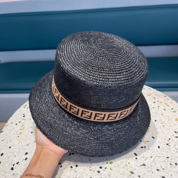 Fendi Straw Flat Top Hat  Sunhat （Replica） - Image 5