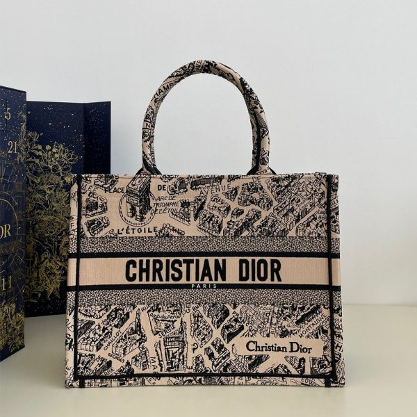 DIOR Book Tote Paris Map Bags(Replica) - Image 3