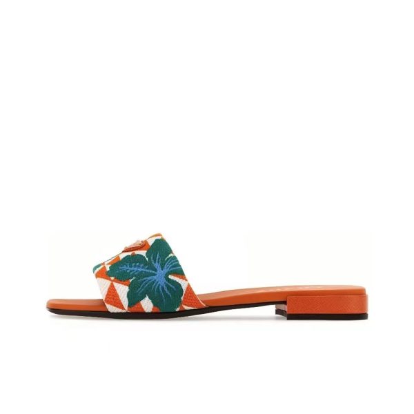 Prada Open-toed Flip-flops With Round Heads Slide Sandal (Replica) - Image 2