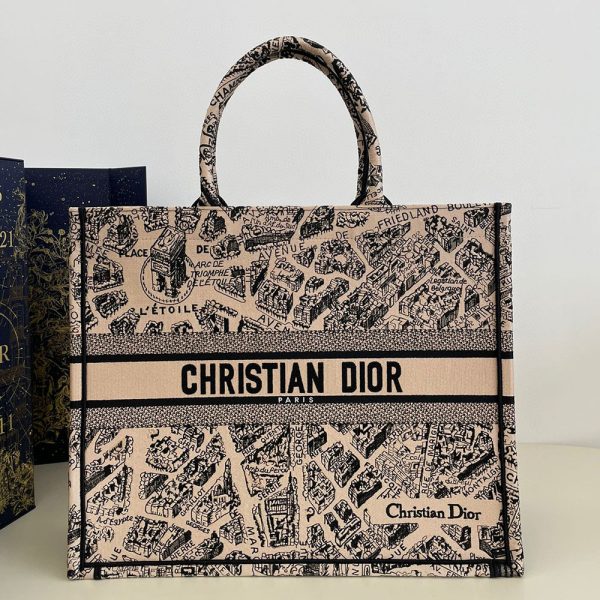 DIOR Book Tote Paris Map Bags(Replica) - Image 4