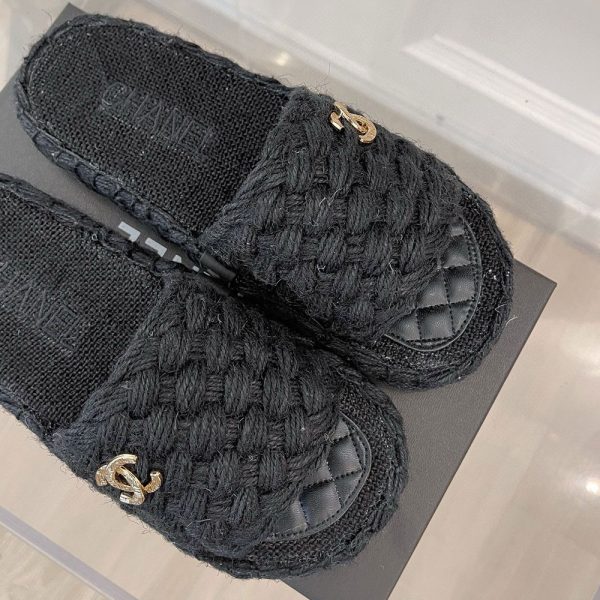 Chanel  All kinds of Woven Fabrics  Sandals Slide（Replica） - Image 3