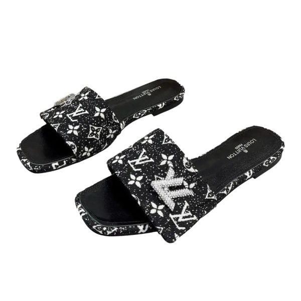 Louis Vuitton LV Flat Flat Flip-flops  Slide Sandal (Replica)